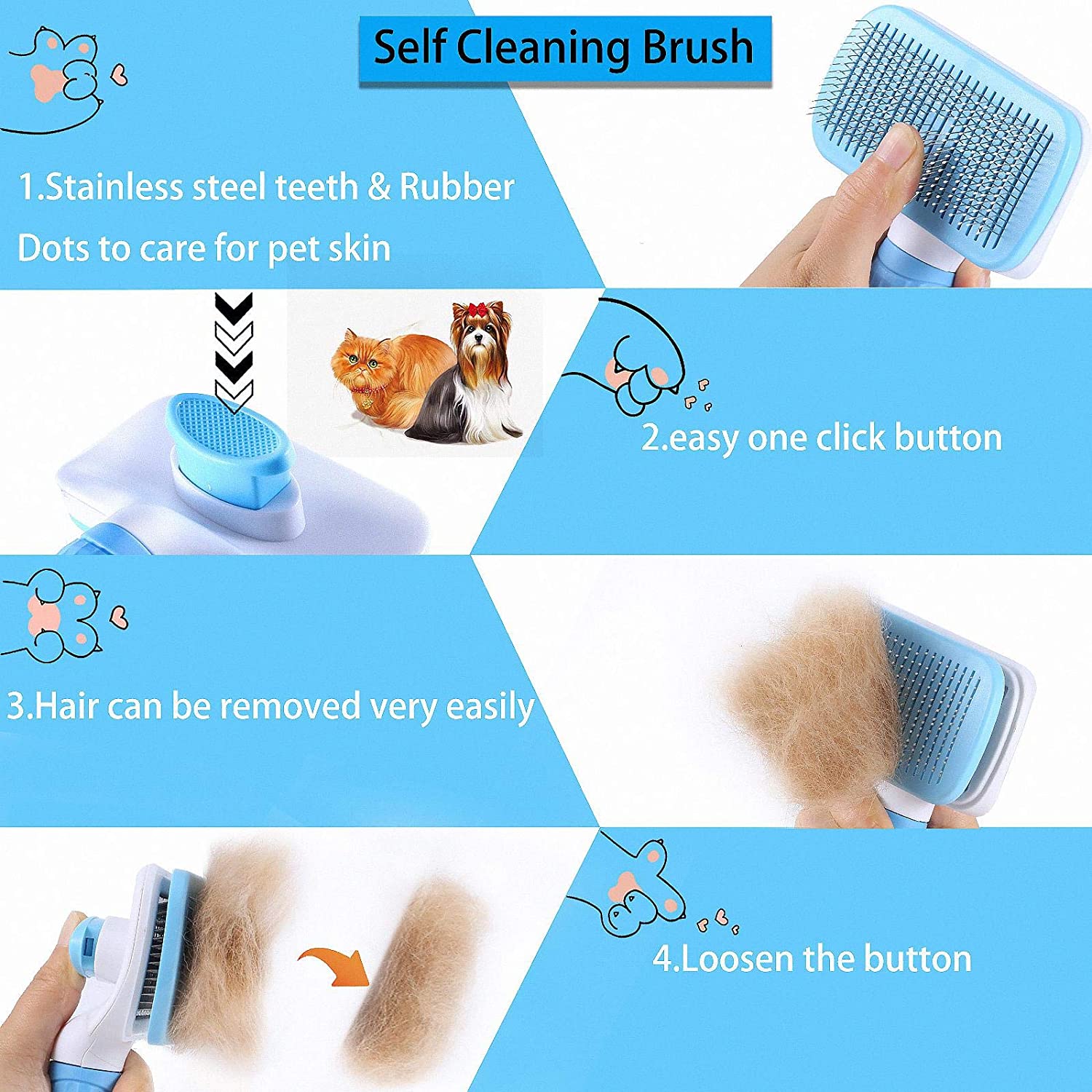 Pet Hair Grooming Brush