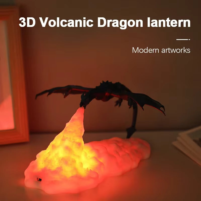 3D Volcanic Dragon Lantern